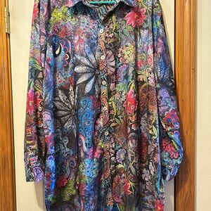 Multicolor Floral Paisley Button-Up Shirt